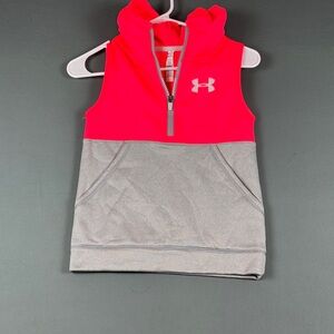 Under Armour Neon Pink and Gray Half-Zip Vest